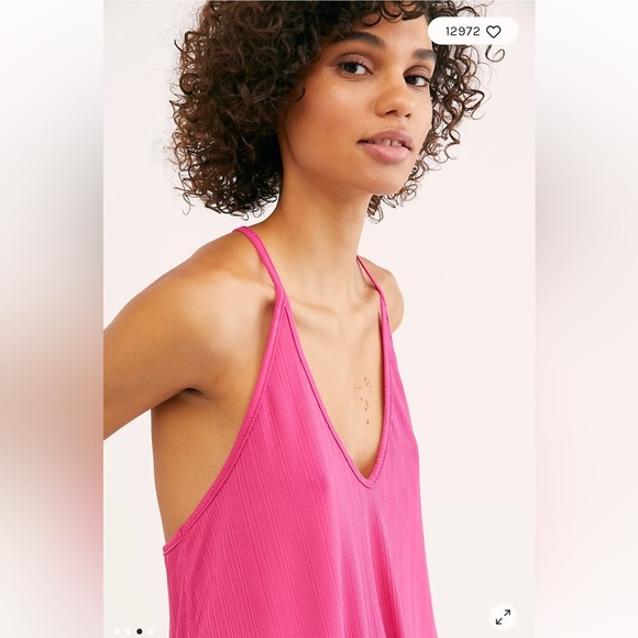 Free People Slinky Slinky Tank Fuschia Large - Picture 3 of 9